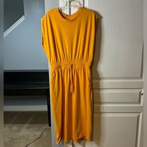Calia sweatshirt dress, size xl, mustard yellow.